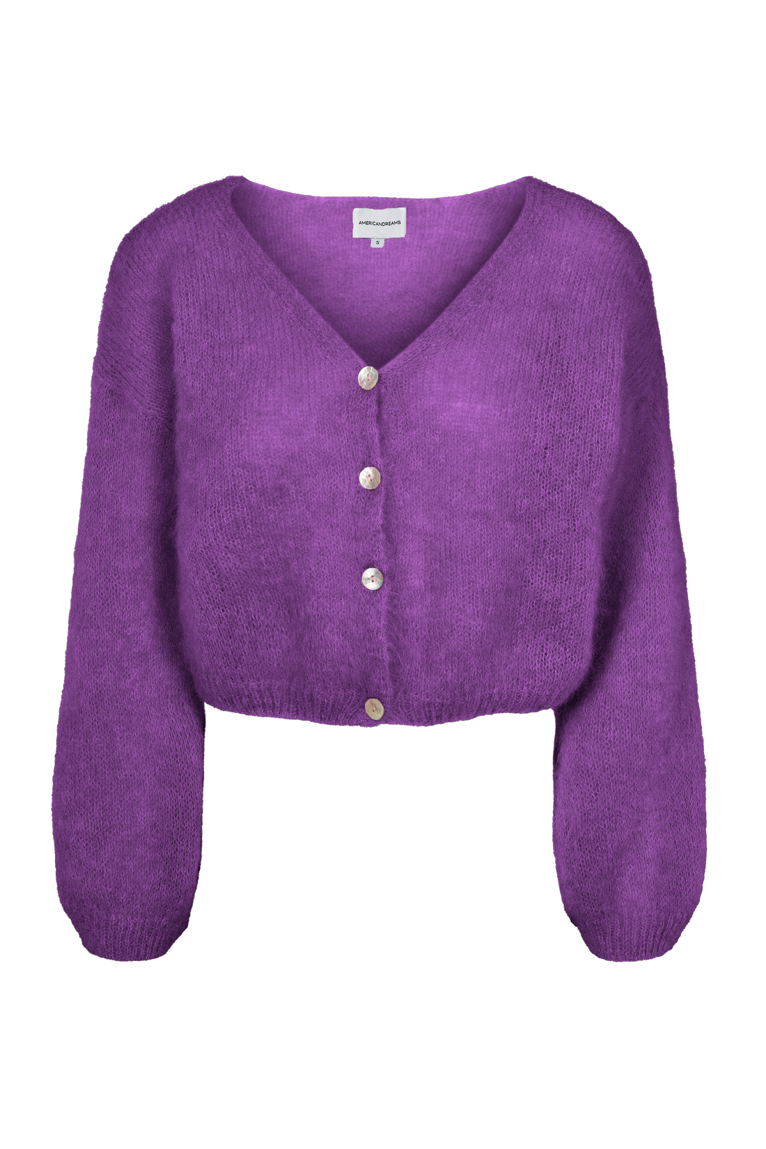 CORNELIA CROPPED CARDIGAN - DEEP PURPLE