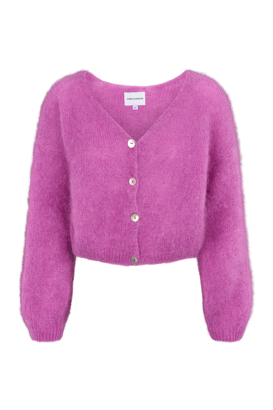 CORNELIA CROPPED CARDIGAN - PEARLY PURPLE