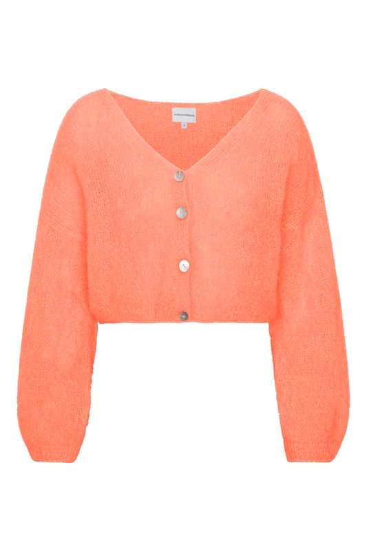 CORNELIA CROPPED CARDIGAN - BURNT ORANGE