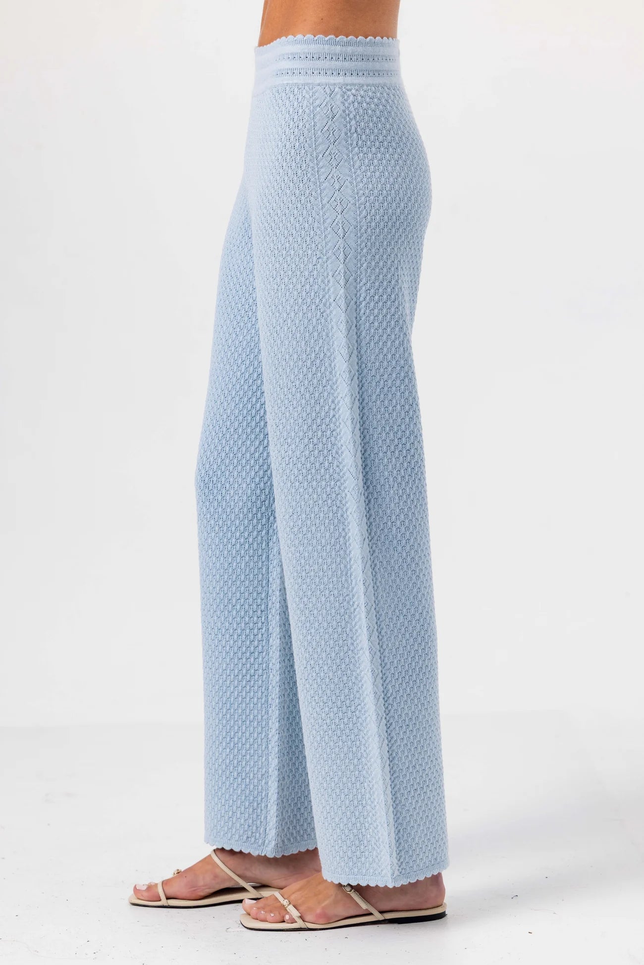 BLAIRE KNIT PANT - SPRING BLUE