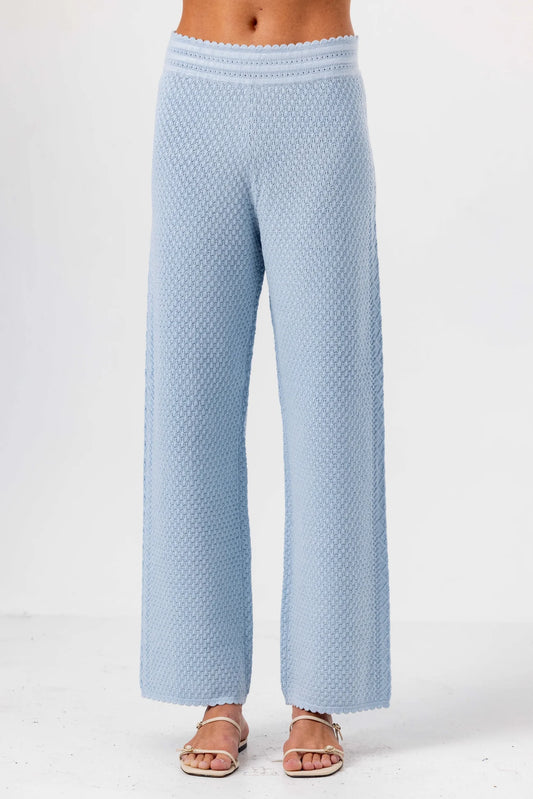 BLAIRE KNIT PANT - SPRING BLUE