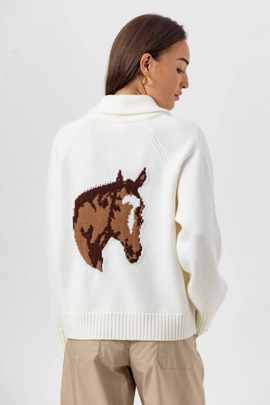 PB MERINO WOOL CARDIGAN - CREAM