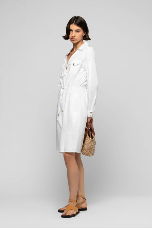 RAMIE SHIRT DRESS - WHITE