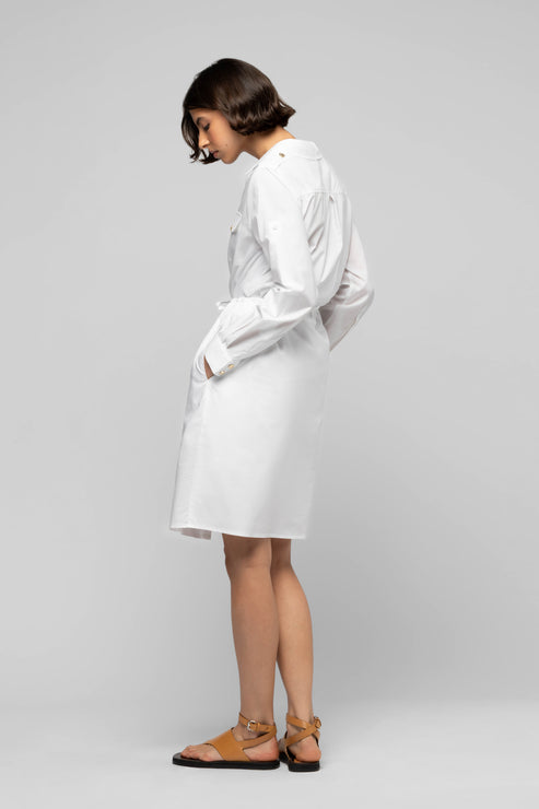 RAMIE SHIRT DRESS - WHITE