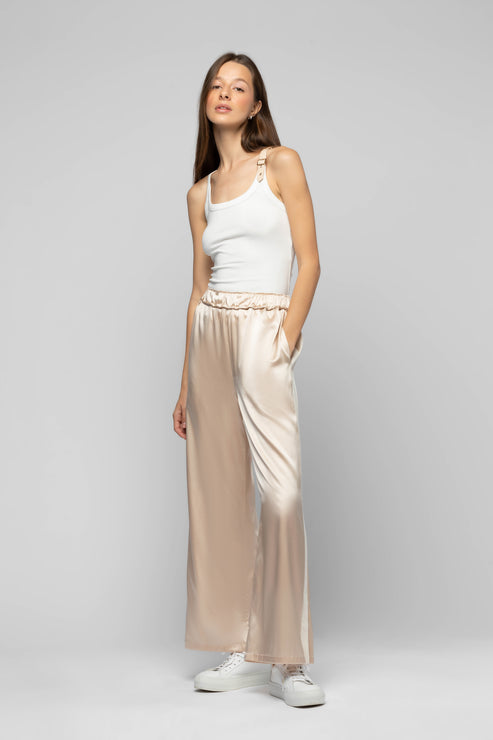 TANASTASIA COTTON LEATHER TOP - WHITE