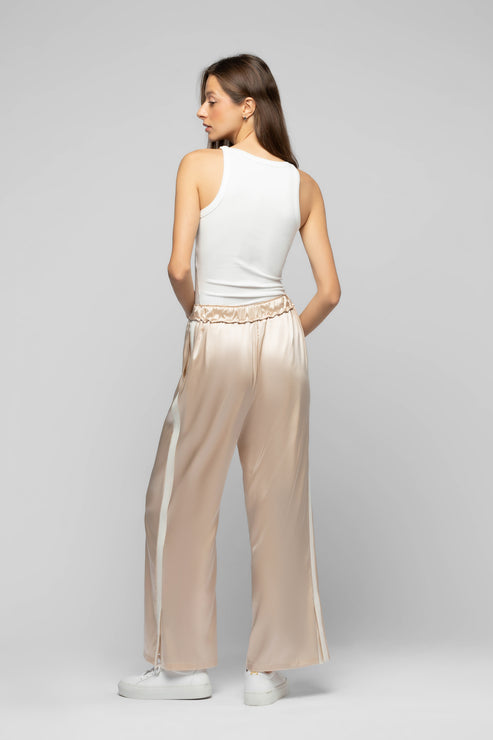 TANASTASIA COTTON LEATHER TOP - WHITE
