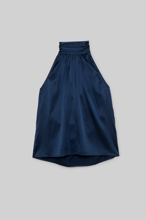 TAYMEE SILK TOP - MARINE