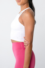 ELEVATE TOUCH LONG LINE BRA - WHITE