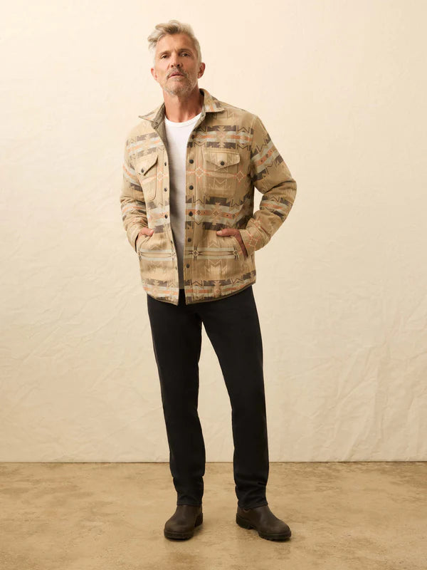 DOUG GOOD FEATHER REVERSIBLE BONDI JACKET - PRAIRE OLIVE