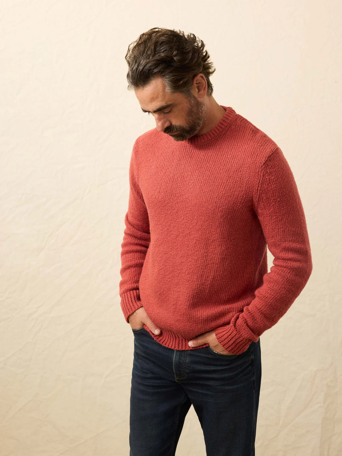 HEIRLOOM CREWNECK SWEATER - ECLIPSE RED
