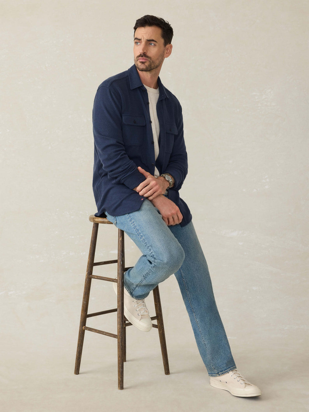 LEGEND SWEATER SHIRT - BRIGHTON NAVY TWILL