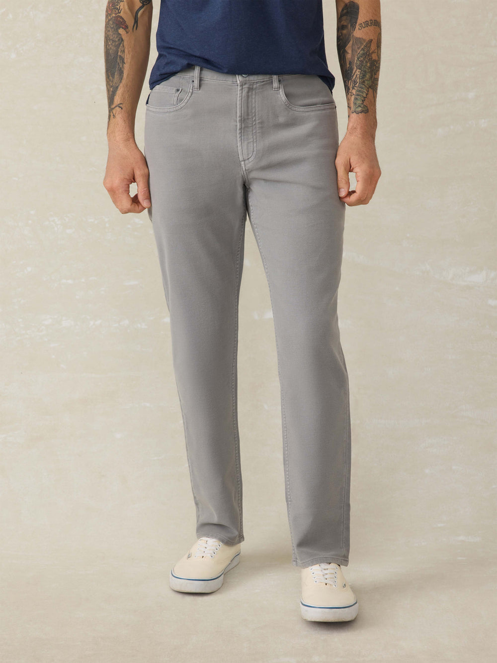 STRETCH TERRY FIVE POCKET PANT - IRON