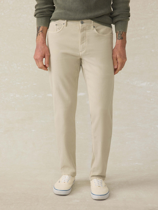 STRETCH TERRY FIVE POCKET PANT - STONE