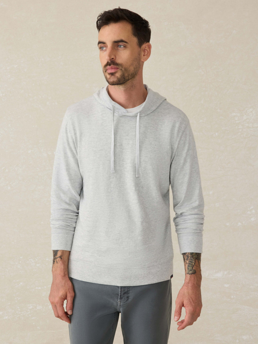 SUNWASHED SLUB HOODIE - LIGHT GREY HEATHER