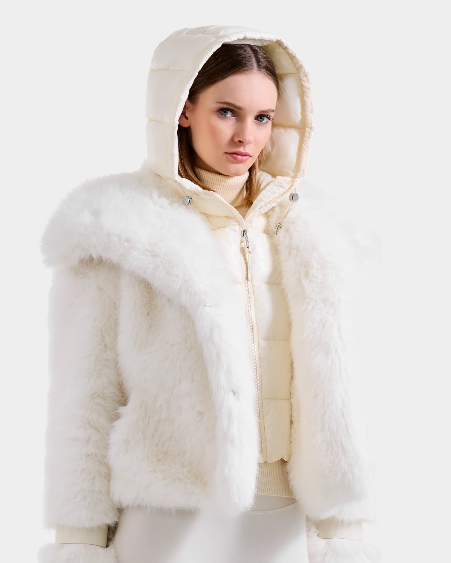 CHLOE FAUX FUR COAT - ICELAND
