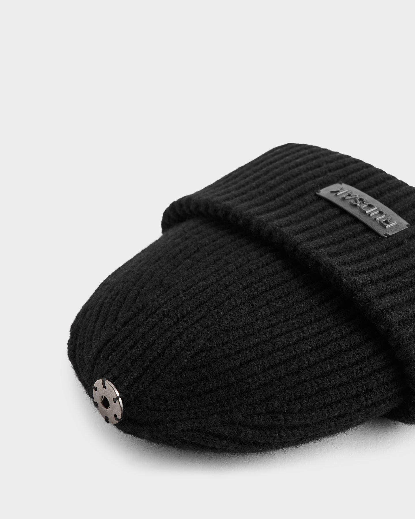 DARA WOOL CASHMERE POM POM HAT - BLACK