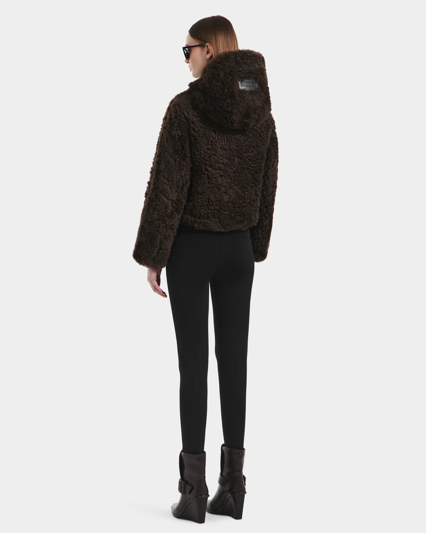 NORAH REVERSIBLE SHEARLING JACKET - BLACK ESPRESSO