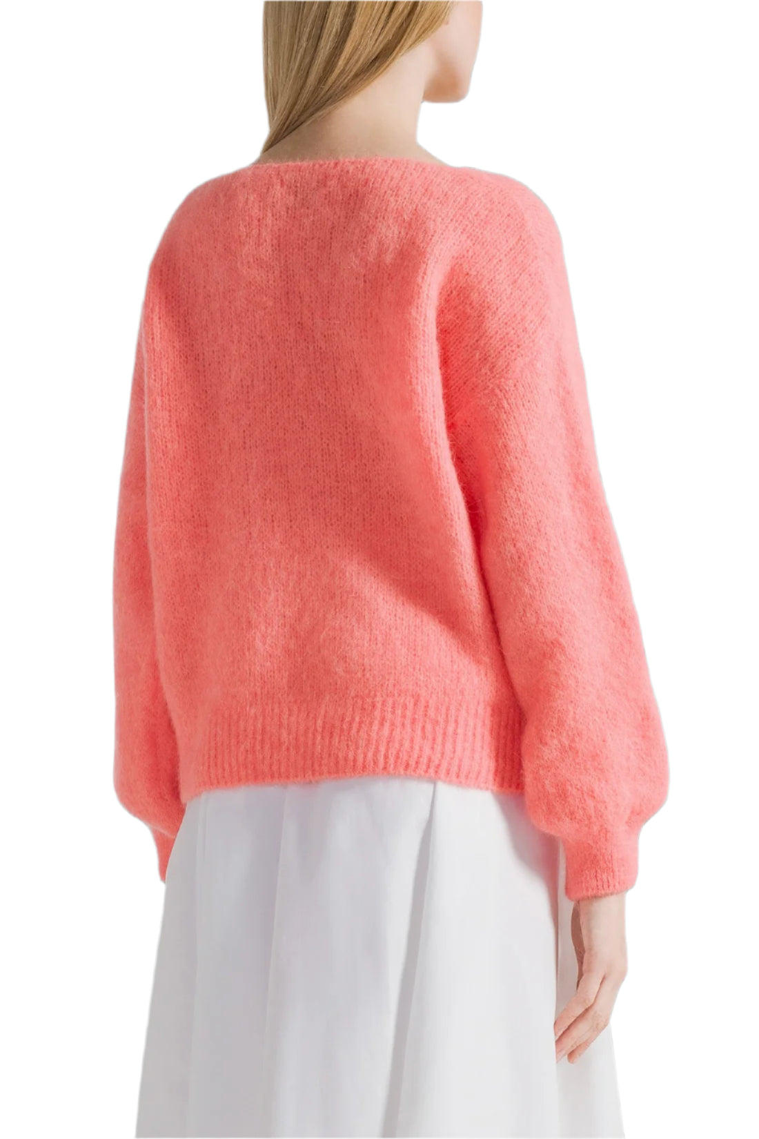 MILANA ALPACA BLEND SWEATER - SALMON