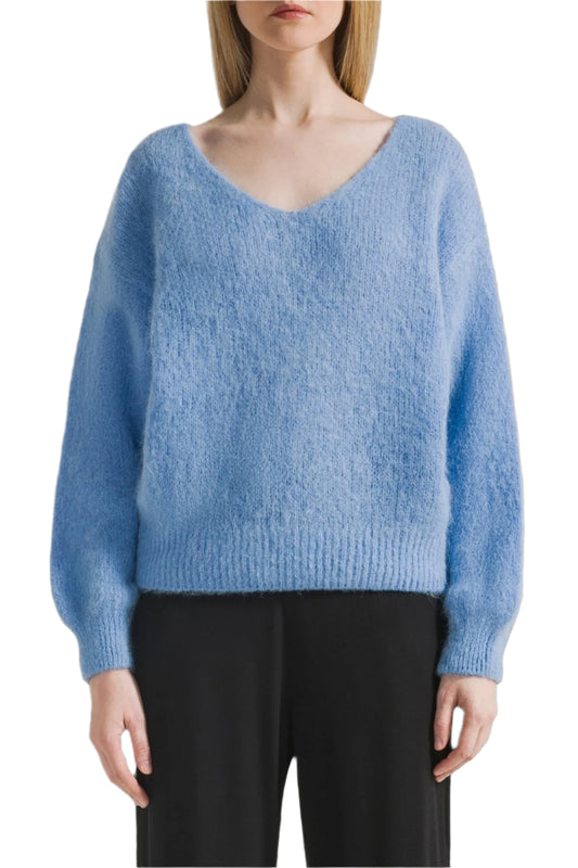MILANA ALPACA BLEND SWEATER - SKY BLUE