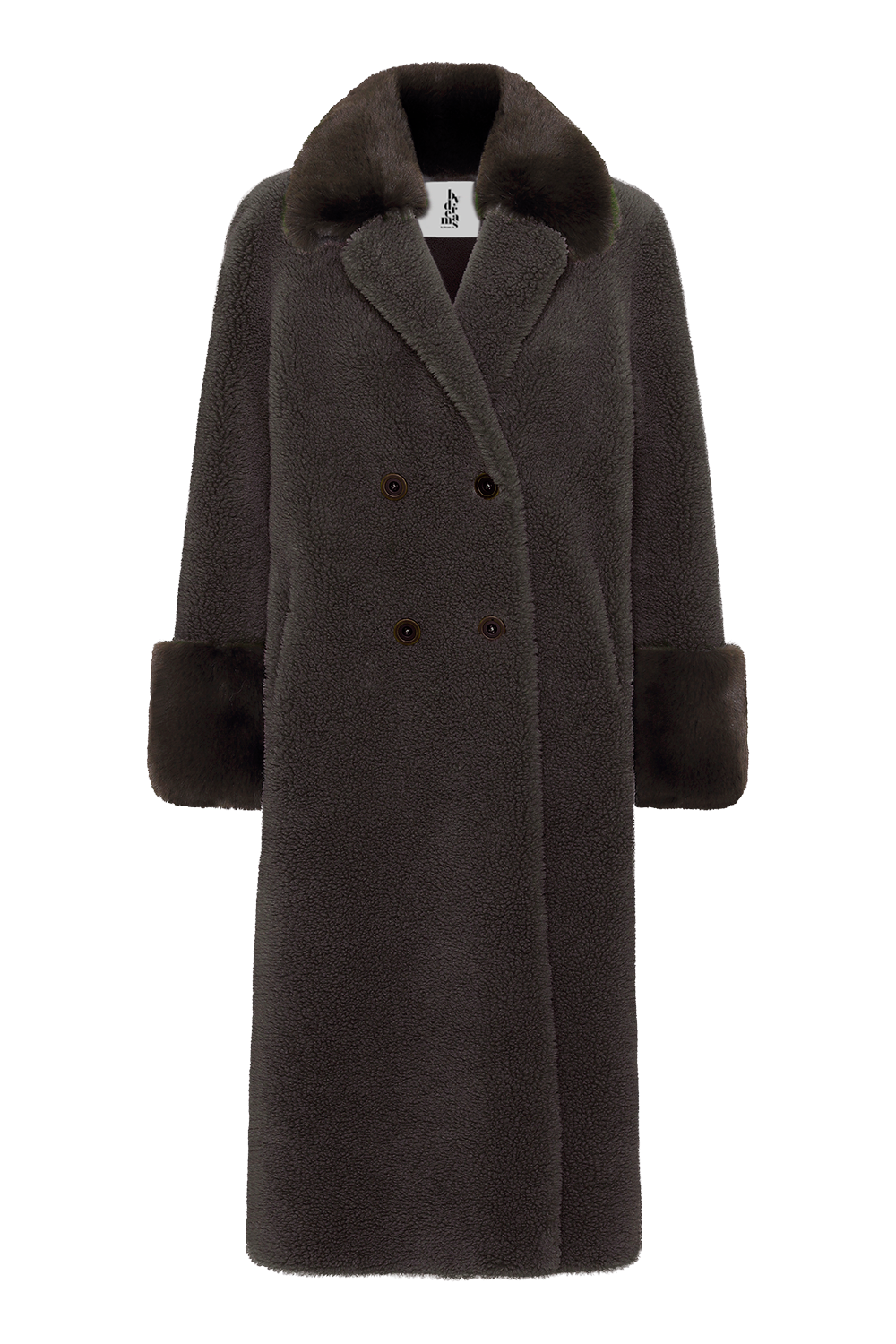 FIONA LONG WOOL COAT - CHOCOLATE BROWN