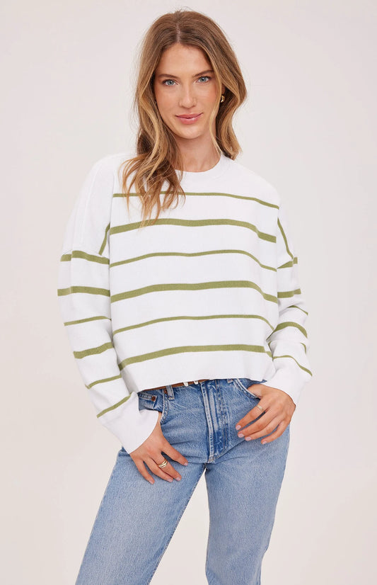 ECHO PULLOVER SWEATER - MEADOW STRIPE