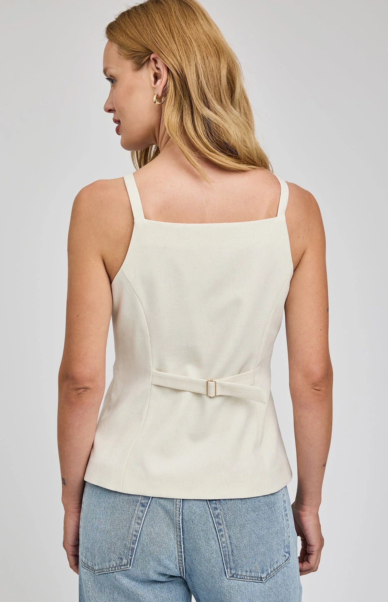 HARPER VEST - HEATHER CREAM