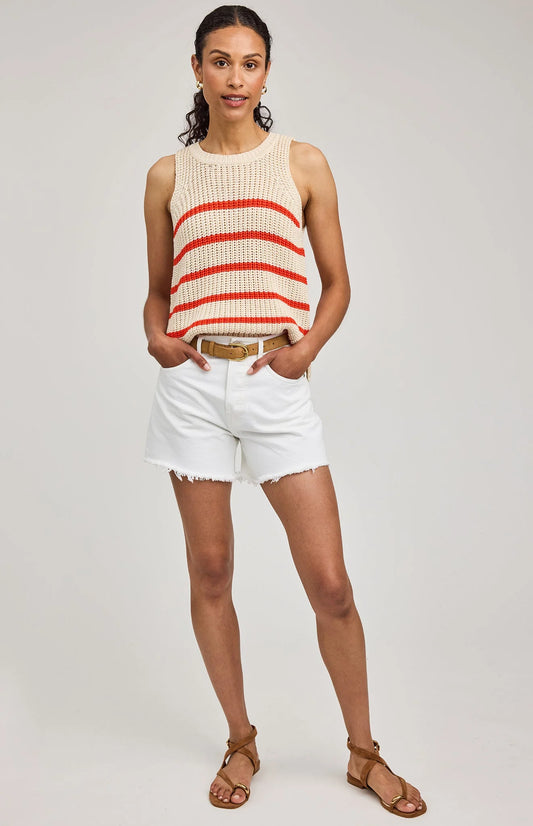 ANDREA KNIT TANK - GRENADINE STRIPE