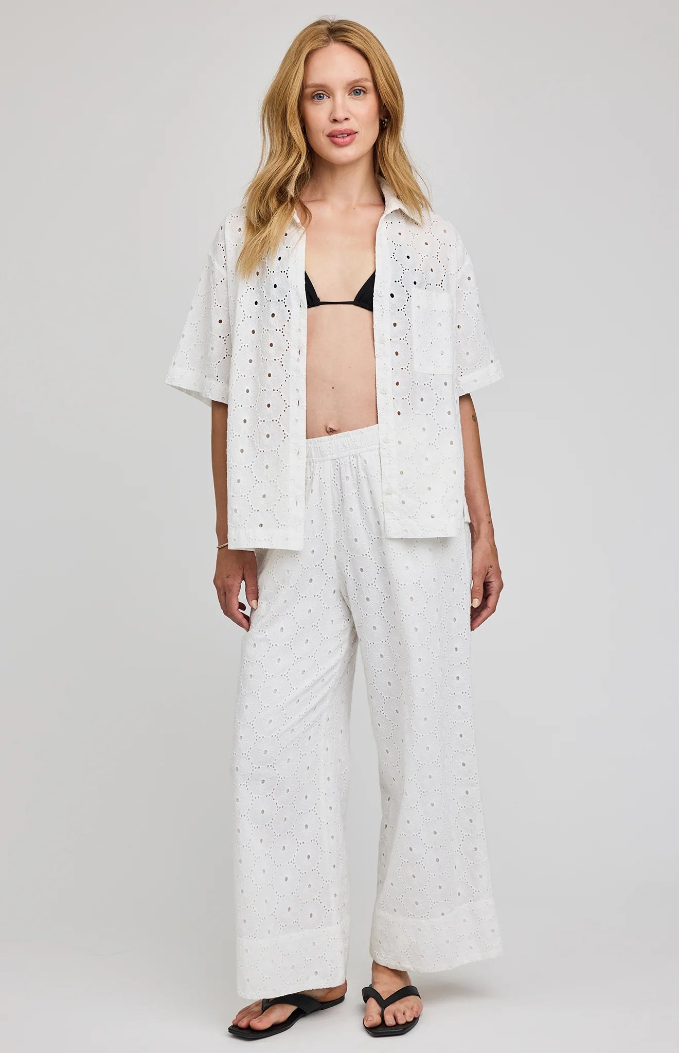 LOUISA EYELET BLOUSE - WHITE
