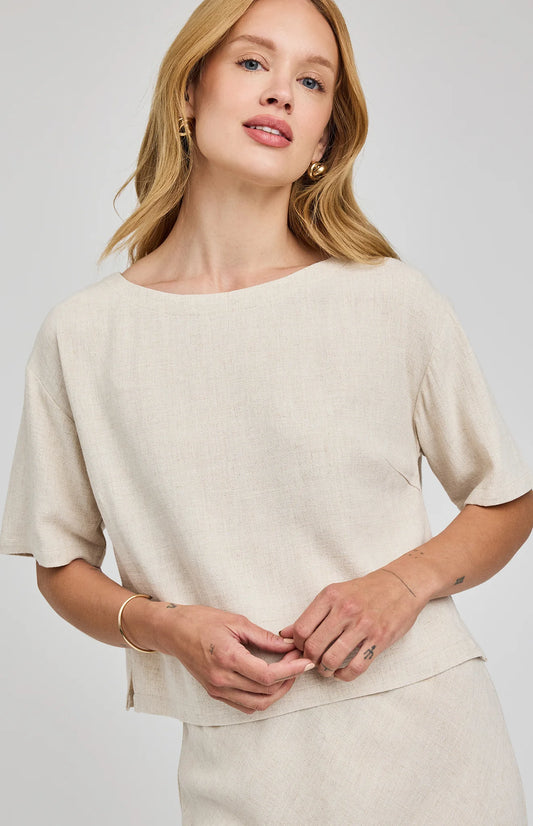 GEMINI LINEN TOP - LINEN