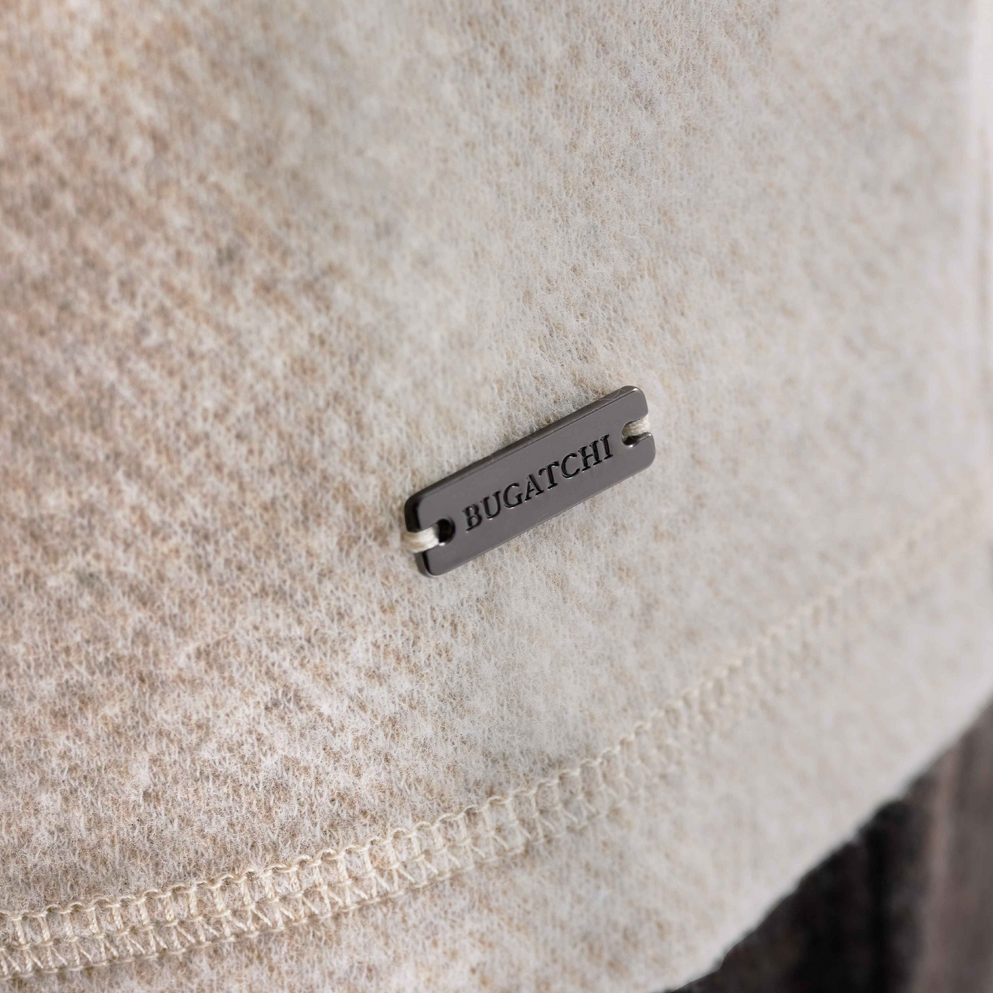 HEATHERED FLANNEL 1/4 ZIP PULLOVER - SAND
