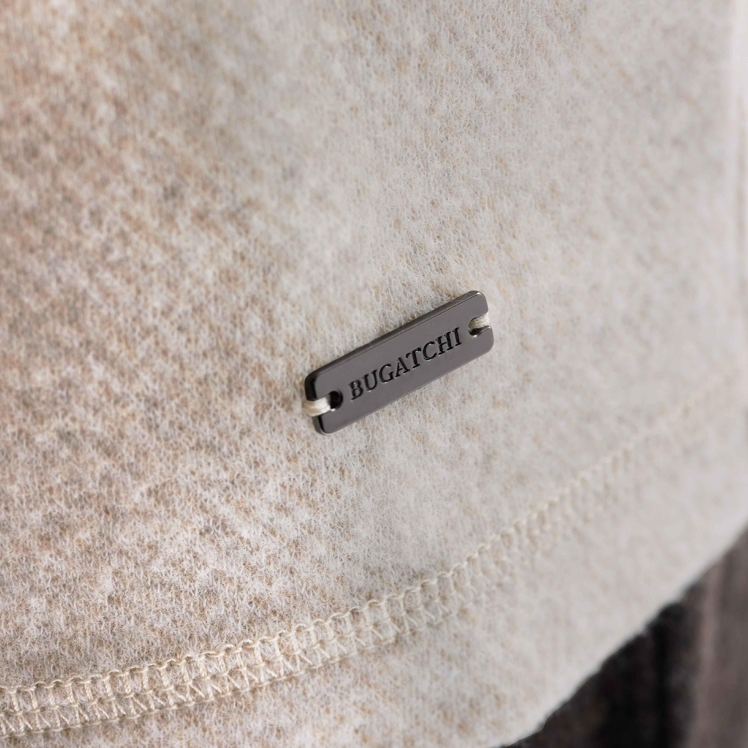 HEATHERED FLANNEL 1/4 ZIP PULLOVER - SAND
