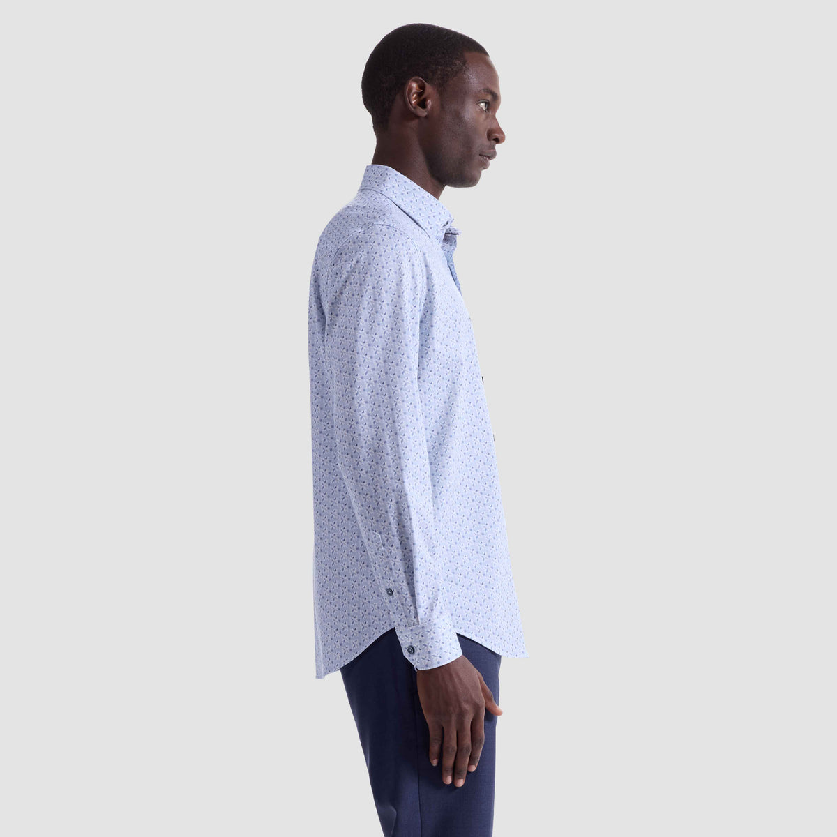 MOSAIC TILES 8 WAY STRETCH SHIRT - SKY