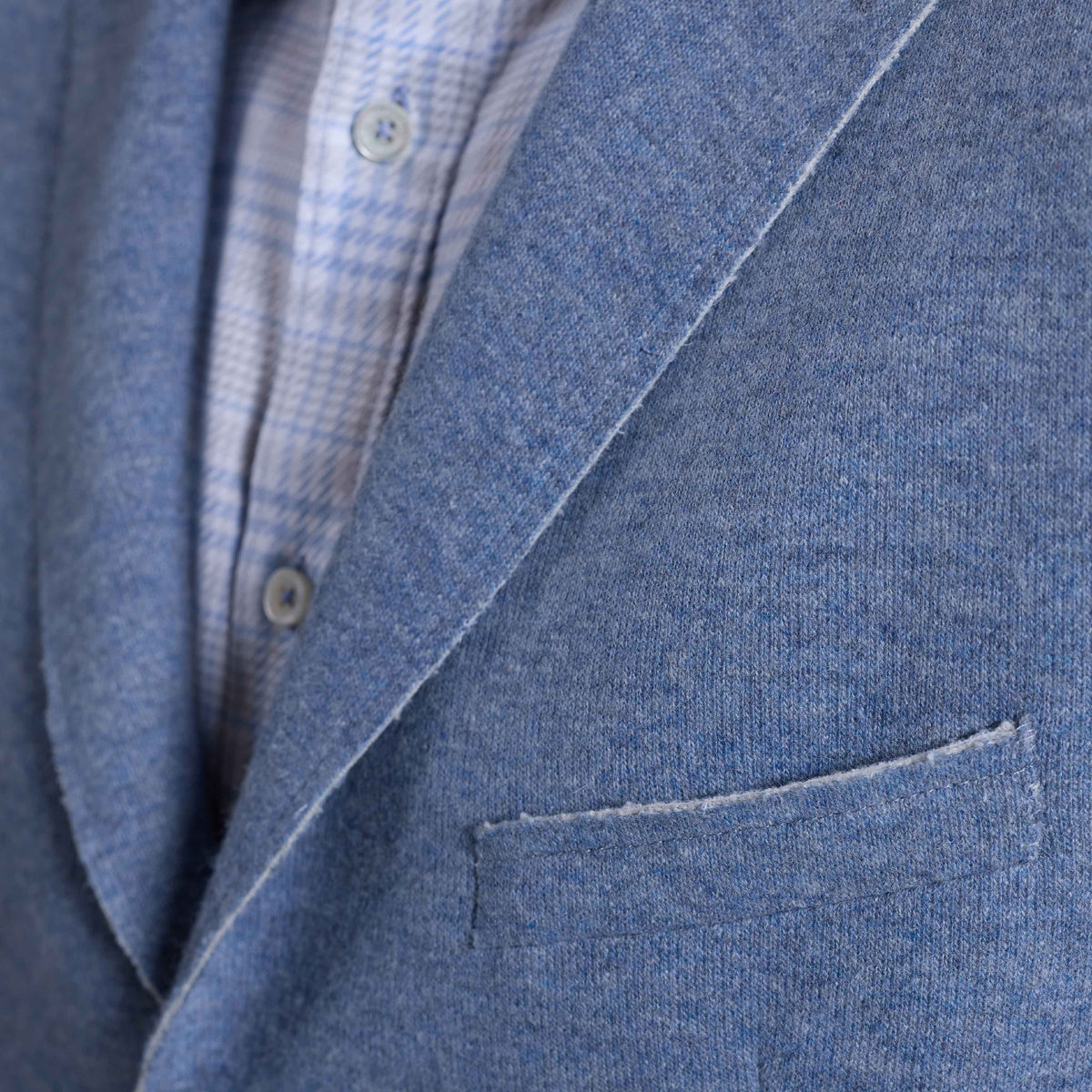 LASER CUT WOOL BLEND SOFT BLAZER - AIR BLUE