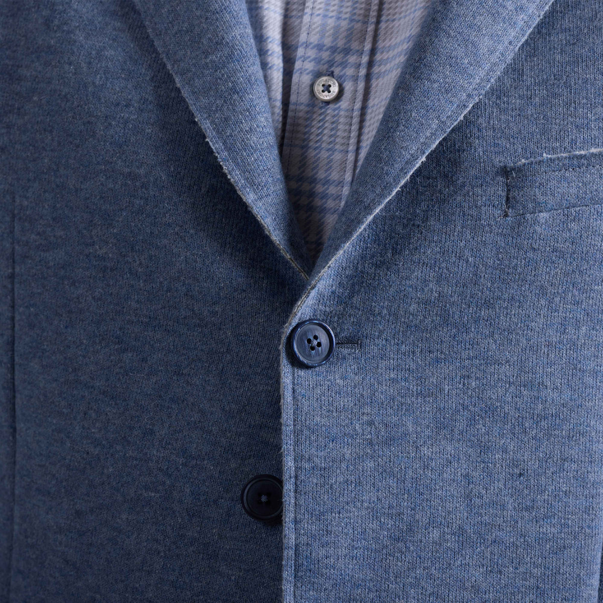 LASER CUT WOOL BLEND SOFT BLAZER - AIR BLUE