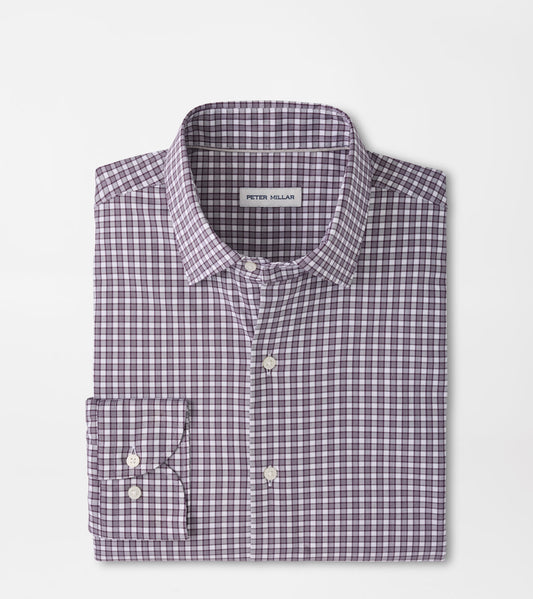 ATLAS CROWN LITE COTTON STRETCH SHIRT - GRAPESEED