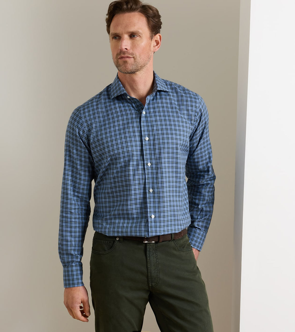 BERNARD COTTON SHIRT - WINDY BLUE