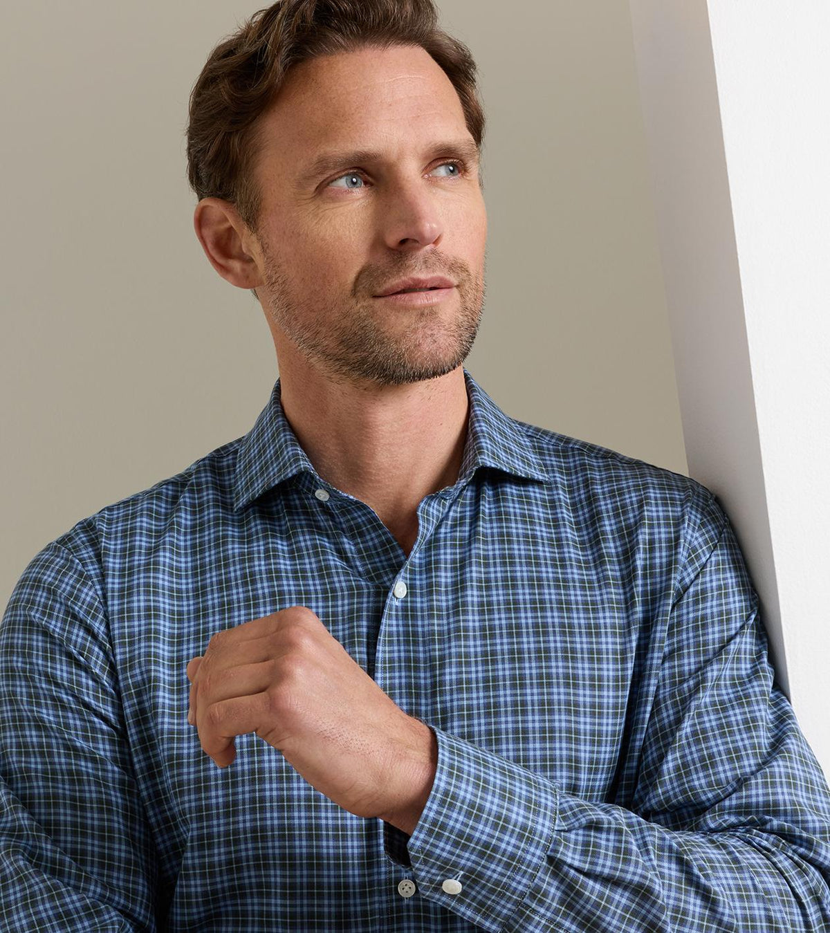 BERNARD COTTON SHIRT - WINDY BLUE