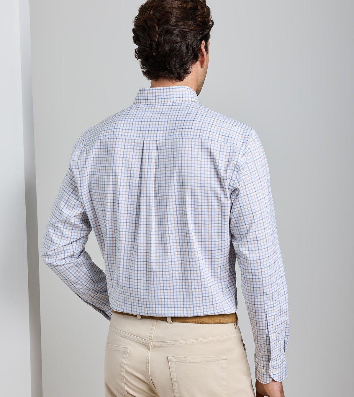 BRUCE CROWN LITE COTTON STRETCH SHIRT - NAVY