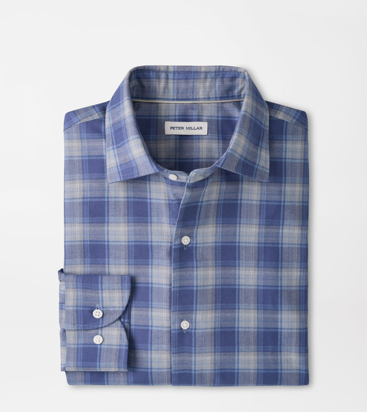CANNON PERFORMANCE FLANNEL SHIRT - CROWN BLUE