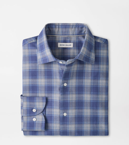 CANNON PERFORMANCE FLANNEL SHIRT - CROWN BLUE