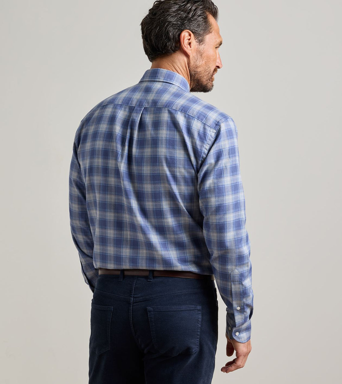 CANNON PERFORMANCE FLANNEL SHIRT - CROWN BLUE