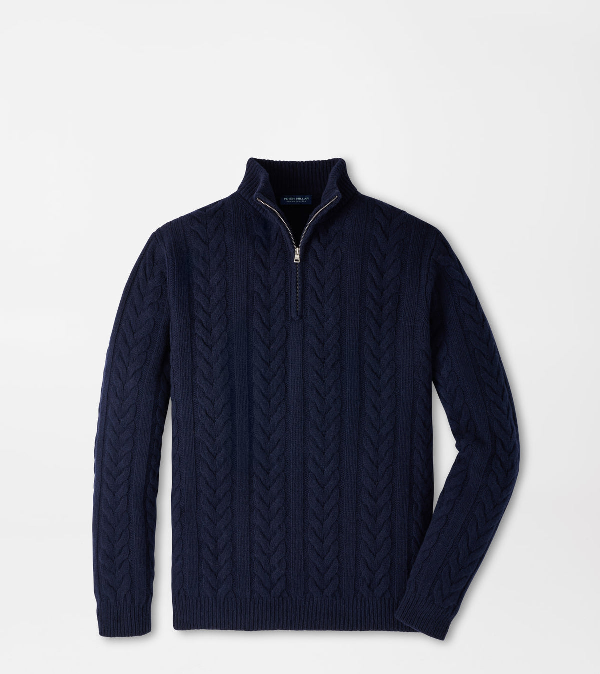 CARDEN CABLE 1/4 ZIP SWEATER - NAVY