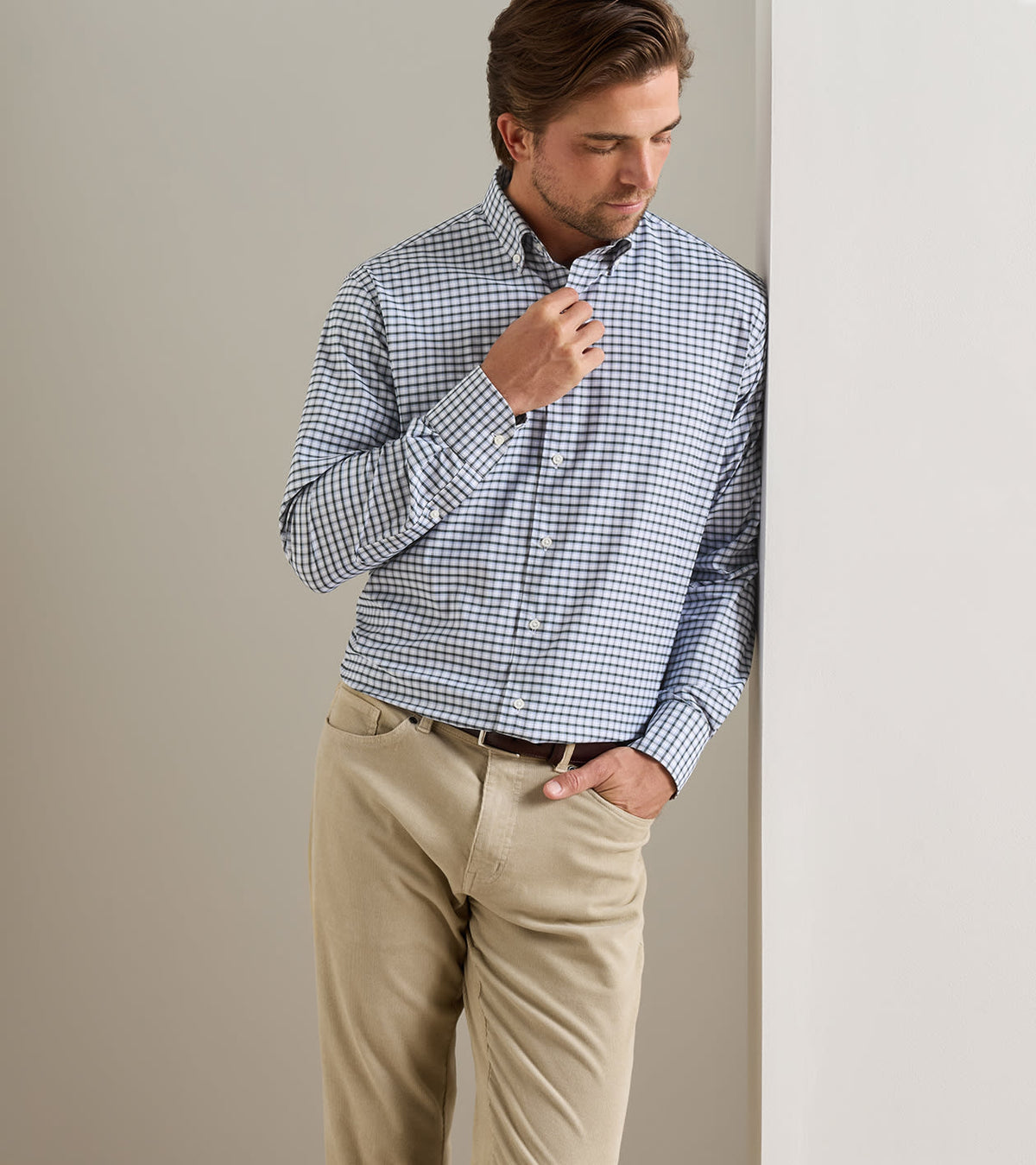 CHARLES PERFORMANCE TWILL SHIRT - PINE BROOK