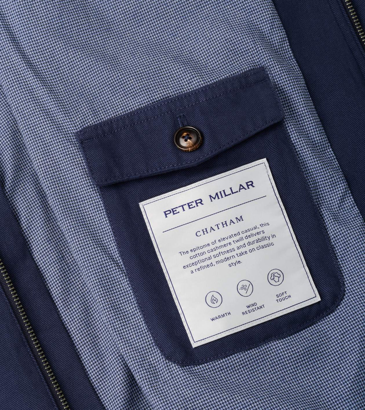 CHATHAM COTTON CASHMERE COAT - PROVIDENCE NAVY