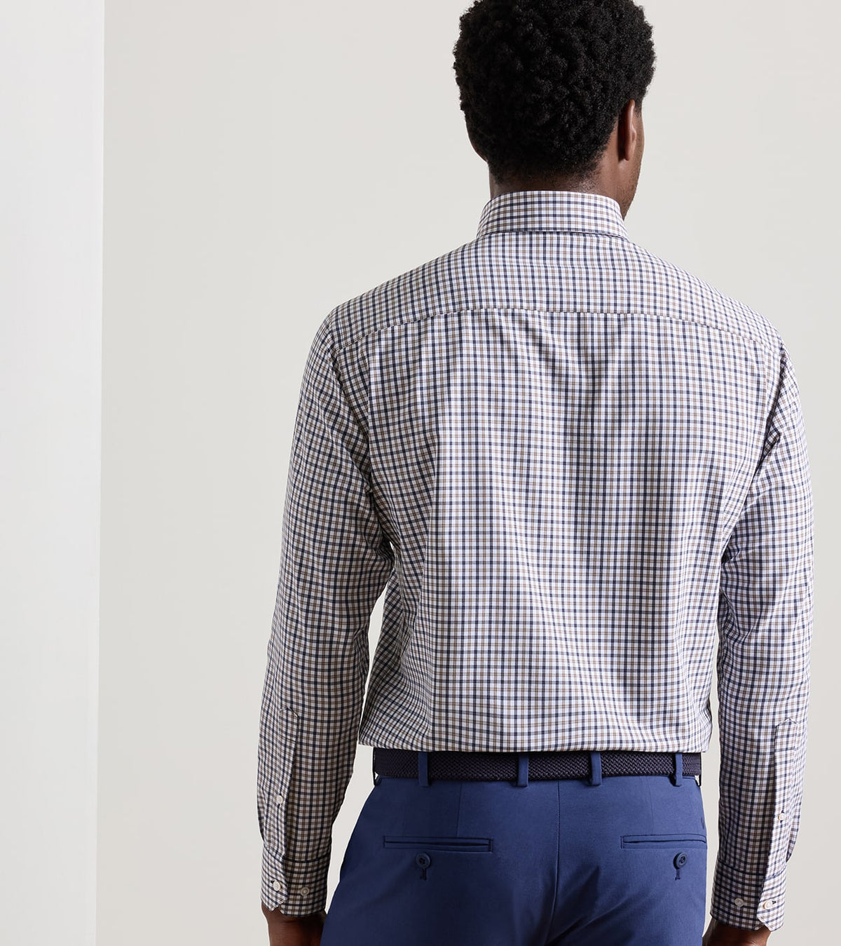 CLARENCE PERFORMANCE POPLIN SHIRT - NAVY