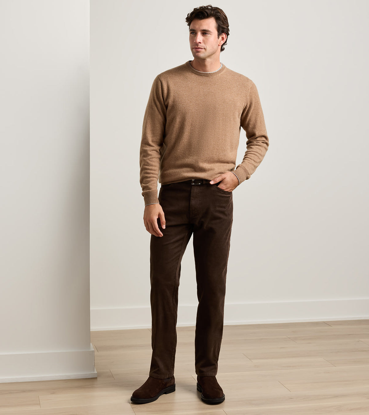 CLASSIC COMFORT CORDUROY FIVE POCKET PANT - FRENCH PRESS