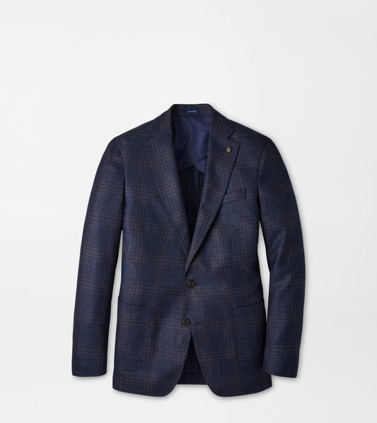 COLLINS PLAID SOFT JACKET - NAVY