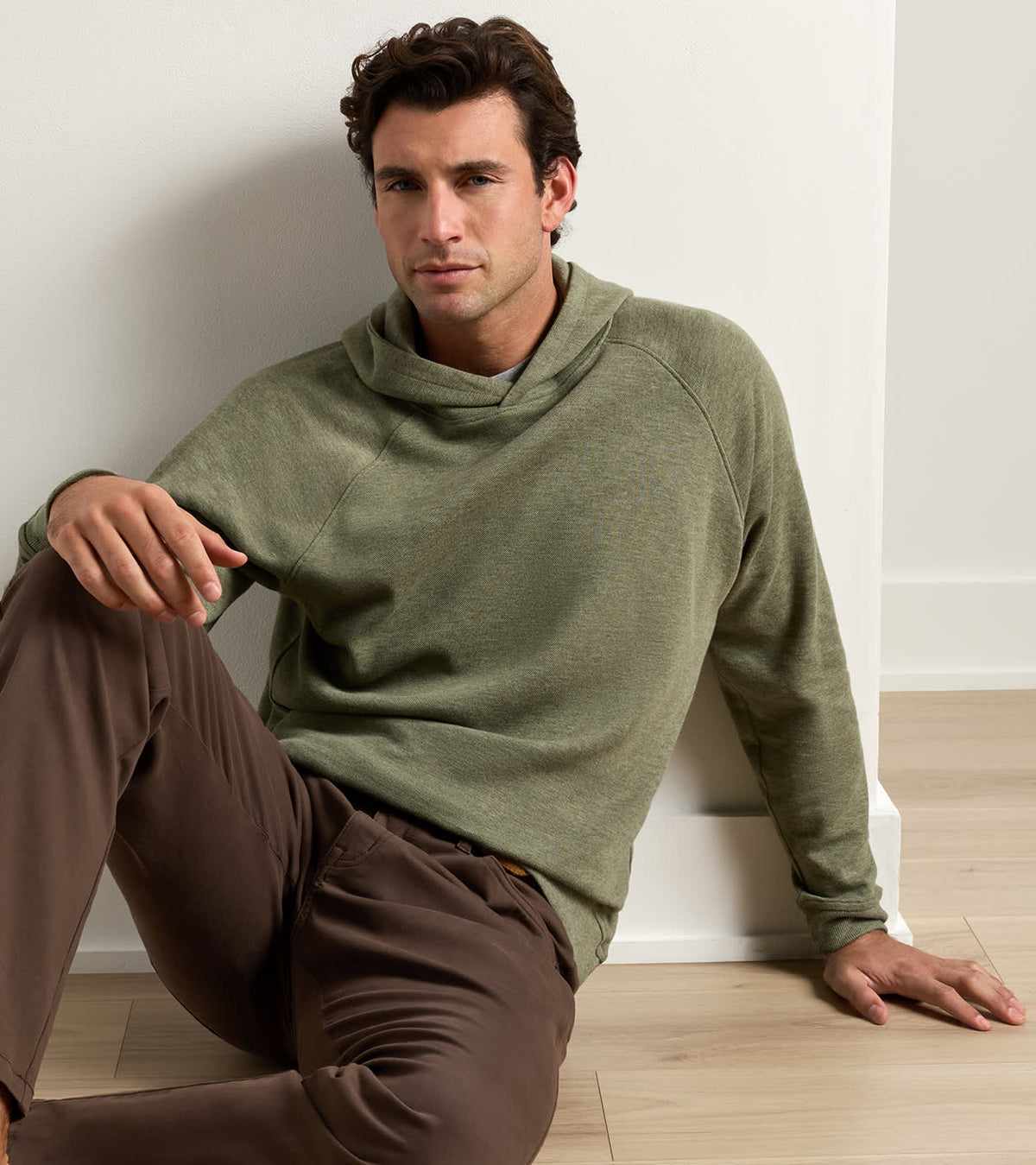 CROWN COMFORT KNIT HOODIE - FATIGUE