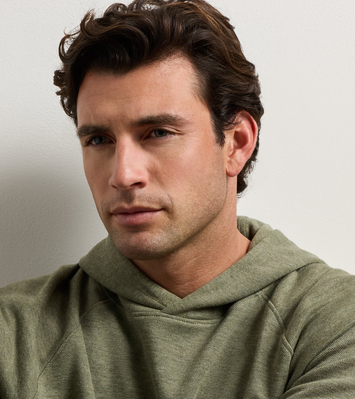CROWN COMFORT KNIT HOODIE - FATIGUE