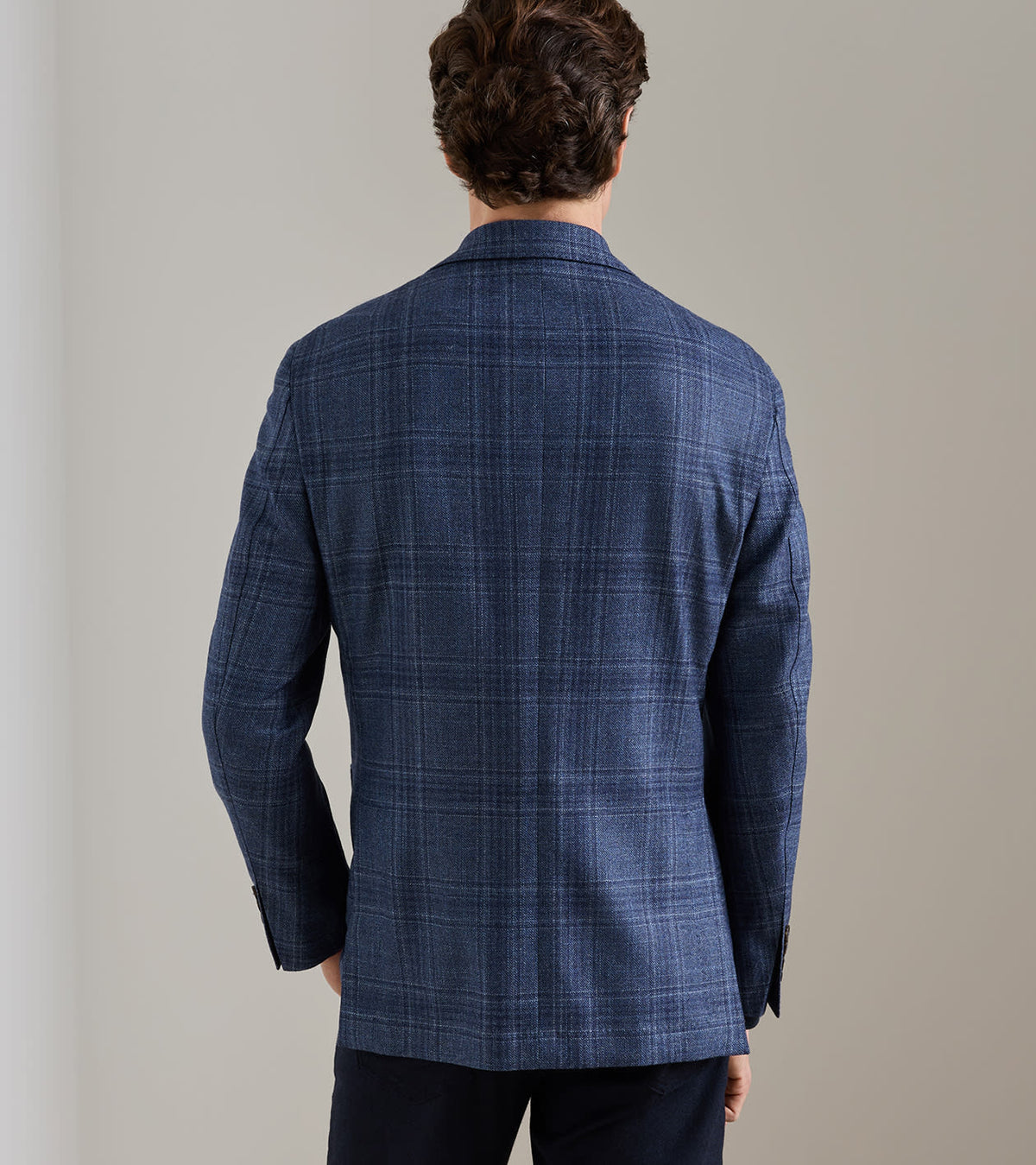 DAVIES PLAID SOFT JACKET - CADET